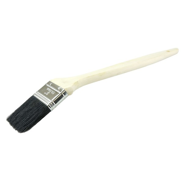 Weiler 2" Bent Radiator Brush, Black Bristle, 2-1/4" Bristle Len, Wood Handle 95502